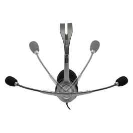 Logitech H110 Stereo Headset Auriculares con Micrófono, Sonido Estéreo, Conexión 3.5mm para PC, Tablet y Móvil, Diseño Cómodo