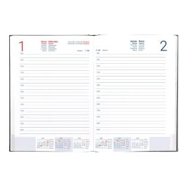 Agenda Encuadernada Liderpapel Creta A5 2025 Dia Pagina Negro Papel 70 gr