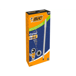BIC Bolígrafo Cristal Glacé Plateado Efecto Mate-Brillo, Punta 1.0 mm, Tinta Azul, Cuerpo Hexagonal, Recargable, Lote de 1 Unidad Precio: 43.2212. SKU: B16R6JNPV2