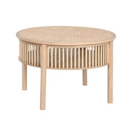 Mesa de Centro Home ESPRIT Natural Madera de abeto 75 x 75 x 49 cm