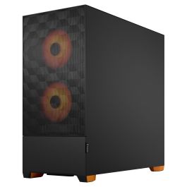 Fractal Design Pop Air RGB Orange Core TG Clear Tint Caja Torre PC con Ventana Cristal Templado y RGB Negro Naranja ATX mATX Mini-ITX
