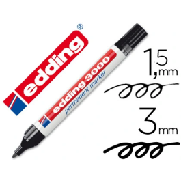 Edding Marcador Permanente 3000 Negro (Set de 10) Marcadores para Casi Todos los Materiales Tinta Resistente (Set de 10) Precio: 21.49999995. SKU: S8421276