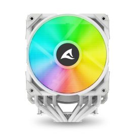 Sharkoon A60 RGB Refrigerador de Aire para CPU Doble Torre con 6 Tubos de Calor, 2 Ventiladores 120mm PWM, TDP 260W, Blanco
