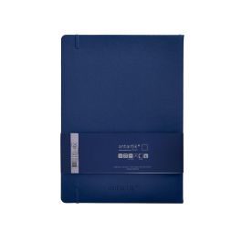 Cuaderno Con Gomilla Antartik Notes Tapa Dura A4 Hojas Lisas Azul Marino 100 Hojas 80 gr Fsc