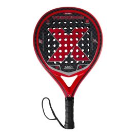 Pala de padel color rojo, 37x26x3,5cm, 360 g