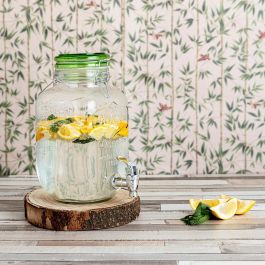 Dispensador de bebidas Quid Viba Azul Con Tapa Vidrio 4 L