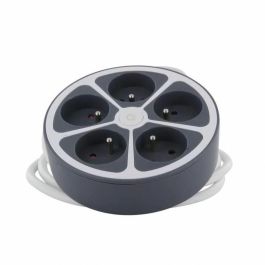 Chacon CHA5411478496519 Multiprise Bureau 16A 250V Max 3680W 5 Tomas 1.5m Cable Gris