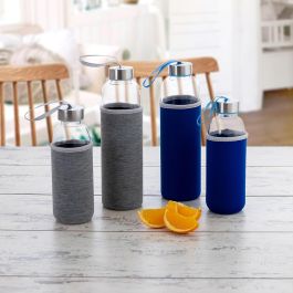 Botella Transporte Vidrio con Funda Neop Quidate Quid 0,60 L Botella Transporte Vidrio con Funda Neop Quidate Quid 0,60 L