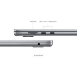 Apple - MacBook Air M3 de 15'' - 16 GB de RAM - 256 GB de almacenamiento - CPU de 8 núcleos - GPU de 10 núcleos - Gris espacial Apple - MacBook Air M3 de 15'' - 16 GB de RAM - 256 GB de almacenamiento - CPU de 8 núcleos - GPU de 10 núcleos - Gris espacial