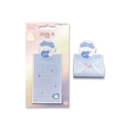Imaginovo Bloc notas adhesivas conejito azul 20 hojas 85x164 mm