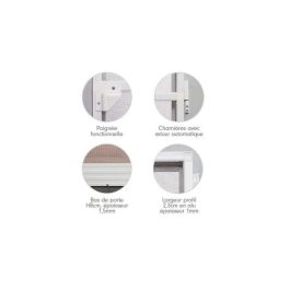 Mosquitera de Puerta Abatible H220 x L100 cm - Protección Insectos - Marco Aluminio Blanco - Lona Fibra de Vidrio - Apertura 180° Retorno Automático Mosquitera de Puerta Abatible H220 x L100 cm - Protección Insectos - Marco Aluminio Blanco - Lona Fibra de Vidrio - Apertura 180° Retorno Automático
