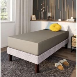 Dodo DOD3609251731908 Funda Protectora de Colchón Algodón Coutil 32 cm Taupe 90x190 cm Hecho en Francia