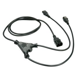 Lindy Cable Divisor IEC C14 a 2 x IEC C13 de 2m para PC, Monitores y Equipos de Audio