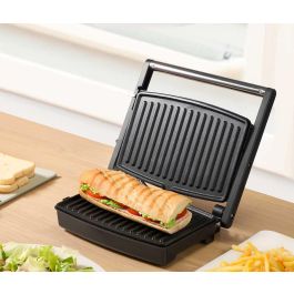 Argon Parrilla Doble Presión de Acero Negra 1500W, 35.4x10x28 cm, para Uso Doméstico (4 Unidades)
