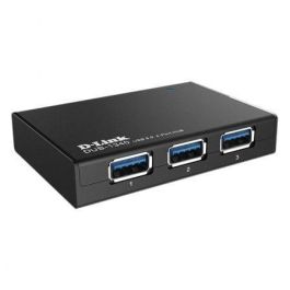 D-Link DUB-1340 Hub USB 3.0 con 4 Puertos y Alimentación Externa, Supervelocidad 5Gbps, Compatible USB 2.0/1.0