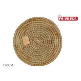 Salvamantel de mimbre redondo Ø35 cm - Privilege (16 Unidades)