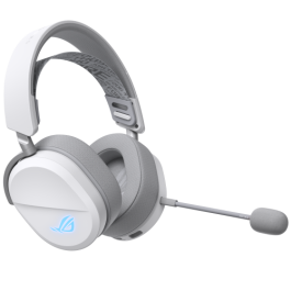 ASUS ROG Pelta Auriculares Gaming Inalámbricos y Alámbricos para PC, PS5, Switch, Bluetooth, Retroiluminación RGB, Blanco