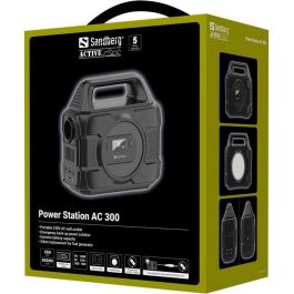 Sandberg Power Station AC 300 | Batería Externa Portátil 300W 230V AC para Dispositivos Móviles, Camping y Emergencias