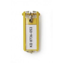 DURABLE Llaveros Key Clip amarillos (6 unidades) – 25 mm ancho x 68 mm alto