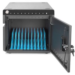 Digitus Armario Carga Móvil para 10 Notebooks/Tablets hasta 14'' USB-C 20W UV-C Desinfección Ventilador Negro