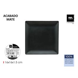 Bandeja Melamina Black 16x16x1.5 cm La Mediterrane - Inde (24 Unidades) Precio: 33.90000009. SKU: B1HVWC734Q
