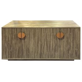 Mueble Tv Scandi DKD Home Decor Marron Dorado 40 x 74.8 x 140 cm Mueble Tv Scandi DKD Home Decor Marron Dorado 40 x 74.8 x 140 cm