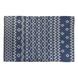 DKD Home Decor Alfombra Rectangular Árabe de Poliéster para Interiores, Diseño Azul y Blanco, 180x120 cm, 1300 gsm Precio: 45.69000051. SKU: S3045060