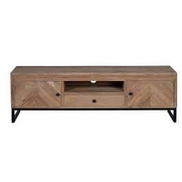 Giner y Colomer Mueble TV Acacia y Metal Natural 2 Puertas 1 Cajón Precio: 980.0879. SKU: B12CP56GRH