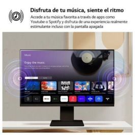 LG MyView 27SR50F-B Smart Monitor 27 pulgadas Full HD 1080p IPS Smart TV webOS 23 HDR10 Altavoces estéreo y conectividad multimedia Negro