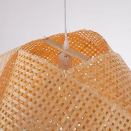 Lámpara Colgante Bambú Badalona, Estilo Natural y Mediterráneo, Casquillo E27 para Salón, Comedor, Dormitorio SKD-P80025