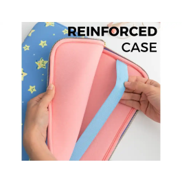 Mr.Wonderful Funda para portátil 12" estrellas, protección acolchada y diseño alegre