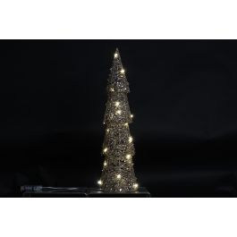 Decoracion Luminosa Navidad Moderna DKD Home Decor Blanco Champan 16 x 60 x 16 cm (2 Unidades)