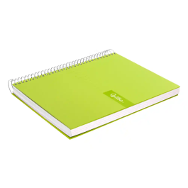 Liderpapel Cuaderno Espiral A4 Crafty Tapa Forrada 80 Hojas 90gr Cuadro 4mm con Margen Color Verde