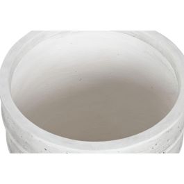 DKD Home Decor Macetero Terraza Y Jardin Gris Magnesia 44.5 x 43.5 x 44.5 cm Set de 3