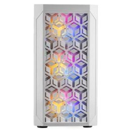 Mars Gaming MCMESHW Caja PC Micro-ATX Blanca – MESH 360º, 3 Ventiladores FRGB, Ultra-cooling, Mini-Torre