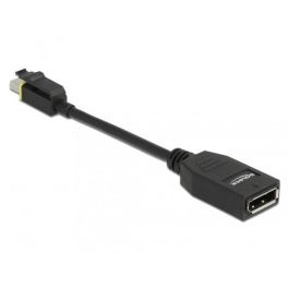 Delock Adaptador Mini DisplayPort a DisplayPort 1.4, 32.4 Gb/s, HDCP 1.4/2.2, Cierre de Seguridad, 0.15 m