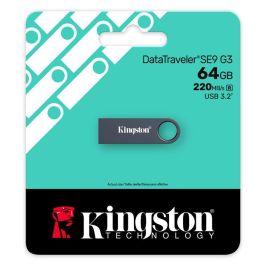 Kingston DataTraveler SE9 G3 64GB USB 3.2 Gen 1 – 220MB/s lectura, 100MB/s escritura Dark Nickel