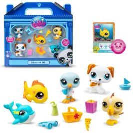 BANDAI - Littlest Pet Shop - Set de coleccionista Tema de playa - 5 animales y accesorios - BF00517