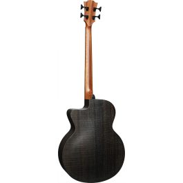 LAG Bajo Acústico Jumbo A/E Natural Satinado - Cuerpo de Brankowood y Eucalipto Ahumado, Electrónica Stage-LAG