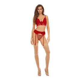 Conjunto de Lencería Bombshell Boudoir Rojo (M)