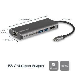 Hub USB Startech DKT30CSDHPD Gris 60 W