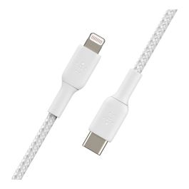 Belkin CAA004BT1MWH Cable USB-C a Lightning Trenzado Boost Charge 1m Blanco