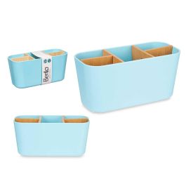Organizador Ovalado 5 Huecos Bambú Azul Berilo 21x10x9 cm (6 Unidades) Precio: 20.50000029. SKU: B1F6FCNNRW