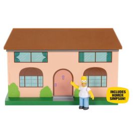 JAKKS PACIFIC Playset Diorama Sala de Estar Los Simpson con Sofá y Alfombra Interactivos para recrear escenas de la serie