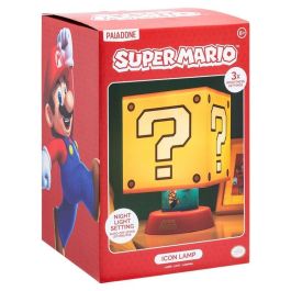 Paladone Lámpara Super Mario Icon Caja con 3 Modos de Iluminación y Apagado Automático