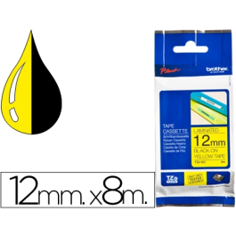 BROTHER Cinta laminada amarillo/negro 12mm Precio: 14.49999991. SKU: B1877K745D