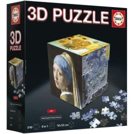 Educa 20123 Puzzle 3D Cube Arte - Reto de 6 Puzzles de 36 Piezas en 1 Cubo para +8 Años