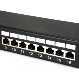 EQUIP Patch Panel 327425 24 Puertos RJ45 Cat5e FTP 1U Negro Montaje en Bastidor