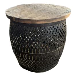 DKD Home Decor 2c24 Mesita Auxiliar Item Home Natural, de Hierro y Madera de Mango, 58x55x58 cm Precio: 114.49999979. SKU: B1BV2LC8YL