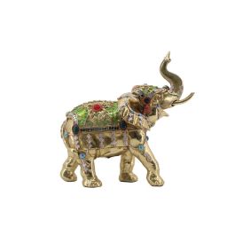 DKD Home Decor Figura de Elefante Moderno, Resina, Dorado, 12x23.5x24 cm Precio: 17.19168. SKU: S3030201